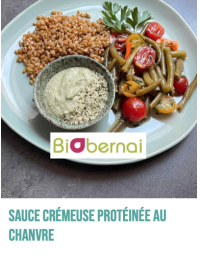 Sauce cremeuse proteinee au chanvre